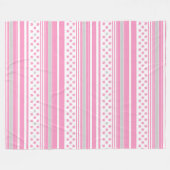 Couverture Polaire Motif rayé rose avec étoiles (Devant (Horizontal))
