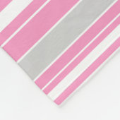 Couverture Polaire Motif rayé rose avec étoiles (Coin)