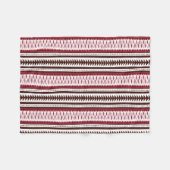 Couverture Polaire motif rayé rouge et blanc (Devant (Horizontal))