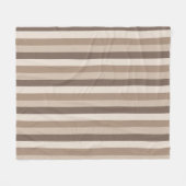 Couverture Polaire Motif rayé tons terre neutres Design  (Devant (Horizontal))
