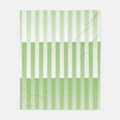Couverture Polaire Motif rayé vert blanc (Devant)