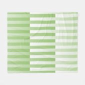 Couverture Polaire Motif rayé vert blanc (Devant (Horizontal))