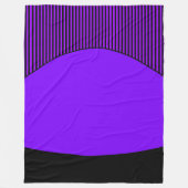 Couverture Polaire Motif rayé violet noir et violet combiné (Devant)