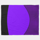 Couverture Polaire Motif rayé violet noir et violet combiné (Devant (Horizontal))