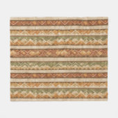 Couverture Polaire Motif rayure rustique sud-ouest (7) (Devant (Horizontal))