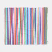 Couverture Polaire Motif rayures colorées d'été (Devant (Horizontal))