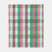 Couverture Polaire Motif rayures de Noël classique (Devant)
