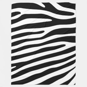 Couverture Polaire Motif rayures de zèbre noir & blanc + vos idées