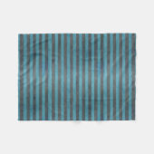Couverture Polaire Motif rayures sarcelle et gris (Devant (Horizontal))