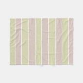 Couverture Polaire Motif rayures vert rose pastel moderne (Devant (Horizontal))