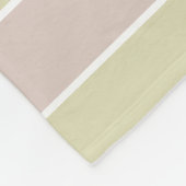 Couverture Polaire Motif rayures vert rose pastel moderne (Coin)