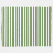 Couverture Polaire Motif rayures vertes blanches (Devant (Horizontal))
