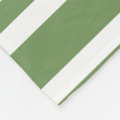 Couverture Polaire Motif rayures vertes blanches (Coin)