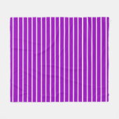 Couverture Polaire Motif rayures violettes et blanches (Devant (Horizontal))