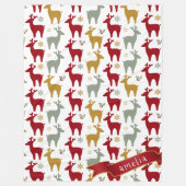 Couverture Polaire Motif Red Christmas Reindeer#12 ID1009 (Devant)