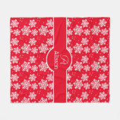 Couverture Polaire Motif Red Snowflake (Devant (Horizontal))