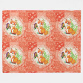 Couverture Polaire motif renard et papillon (Devant (Horizontal))