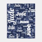 Couverture Polaire Motif répétitif de la Marine moderne Blue (Devant)