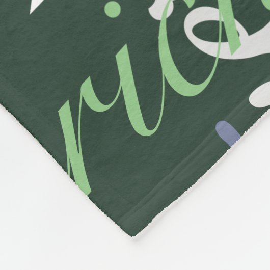 Couverture Polaire Motif répétitif moderne vert foncé (Coin)