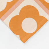 Couverture Polaire Motif rétro Floral Checker Jaune, orange (Coin)