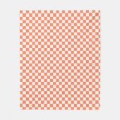 Couverture Polaire Motif Retro Orange Pastel Check (Devant)