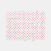 Couverture Polaire Motif rétro pastel rose pois (Devant (Horizontal))