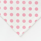Couverture Polaire Motif rétro pastel rose pois (Coin)