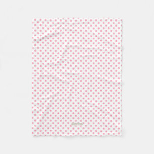 Couverture Polaire Motif rétro pastel rose pois