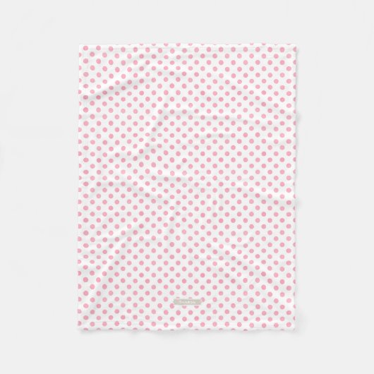 Couverture Polaire Motif rétro pastel rose pois (Devant)