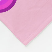 Couverture Polaire Motif rétro rose dans le style tendance avec monog (Coin)
