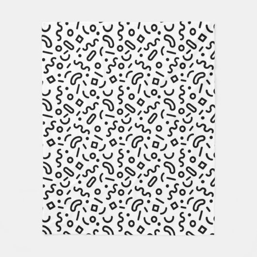 Couverture Polaire Motif Retro Squiggle (Devant)