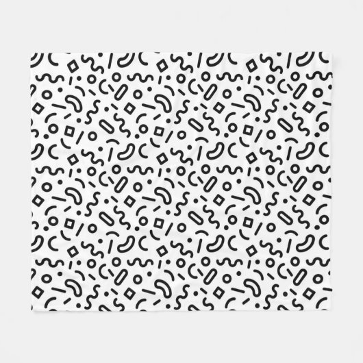 Couverture Polaire Motif Retro Squiggle (Devant (Horizontal))