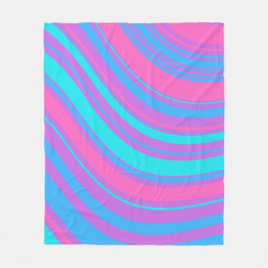 Couverture Polaire Motif rétro Wavy (Devant)