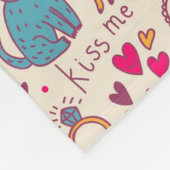 Couverture Polaire Motif romantique coloré (Coin)