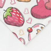 Couverture Polaire motif romantique de nourriture (Coin)