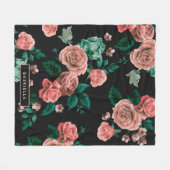 Couverture Polaire Motif rose (Devant (Horizontal))