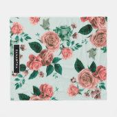 Couverture Polaire Motif rose (Devant (Horizontal))