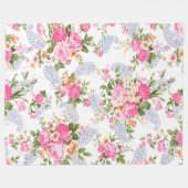 Couverture Polaire Motif rose (Devant (Horizontal))