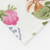 Couverture Polaire Motif rose (Coin)