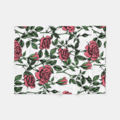 Couverture Polaire motif rose (Devant (Horizontal))
