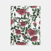 Couverture Polaire motif rose (Devant)