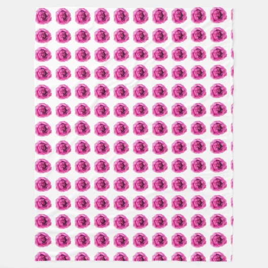 Couverture Polaire Motif rose (Devant)