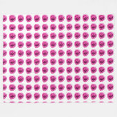 Couverture Polaire Motif rose (Devant (Horizontal))