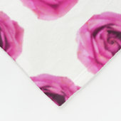 Couverture Polaire Motif rose (Coin)