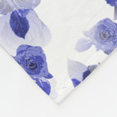 Couverture Polaire Motif Rose bleu (Coin)