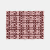 Couverture Polaire Motif rose bordeaux Abstrait simple (Devant (Horizontal))