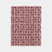 Couverture Polaire Motif rose bordeaux Abstrait simple (Devant)