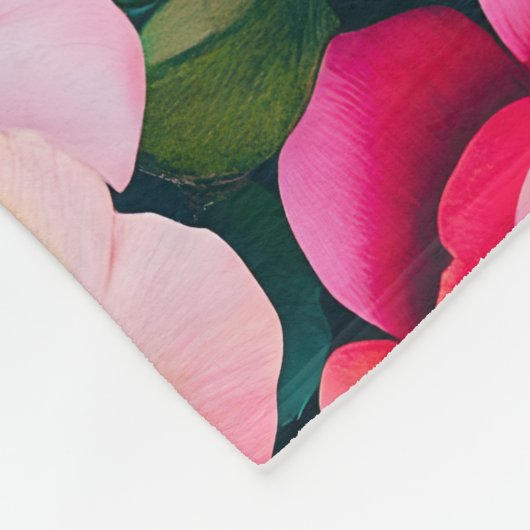 Couverture Polaire Motif rose chic et dynamique (Coin)