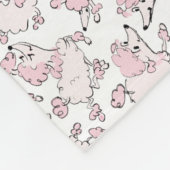 Couverture Polaire Motif rose de caniche (Coin)