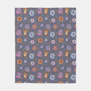 Couverture Polaire Motif rose de champ de résumé